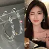 Pendientes Largos con Borla de Plata 925 para Mujer, Lujo Ligero, Pendientes de Perla Elegantes y de Gama Alta, Pendientes Populares de Otoño e Invierno al por Mayor