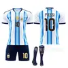 A2026 Copa del Mundo Argentina Uniforme de Fútbol Local Set No. 10 Camiseta Messi No. 11 Di María No. 21 Di Ba