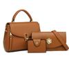 Bolsas Femininas Transfronteiriças 2026 Primavera Novo Conjunto de Várias Peças para Mulheres de Meia-Idade, Bolsa de Ombro Transversal Elegante de Cor Sólida com Aba