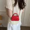 Bolsa Quadrada Pequena Versátil Tendência Verão 2026 Nova Moda Simples Elegante Fofa de Bolinhas