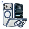 Adecuado para funda de teléfono móvil Apple 17, soporte giratorio de 360 grados, funda protectora magnética transparente para iPhone 16 Promax en stock