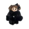 Novo Pingente Chaveiro de Boneca Cartoon de Olhos Grandes, Fofo Laço de Pelúcia Vinil Boneca Charme de Bolsa