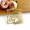 Nova Decoração de Bolo de Dia das Mães Estilo Ins Transfronteiriço Acrílico Plug-in Feliz Dia das Mães Decoração Lateral de Bolo