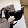 Bolso de Gran Capacidad para Mujer 2025 Nueva Moda Casual Fresco y Estilo Occidental Primavera Axila Un Hombro Cruzado Bolso Dumpling