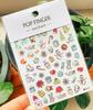 Fabricante en Stock Venta al por Mayor Calcomanías Navideñas para Uñas Copos de Nieve Navideños Concha Luz Manicura Papelería Patrones Decorativos de Joyería