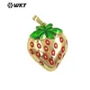 Wt-Jfe154 Diseño de Personalidad Dulce Fresa Latón Epoxi Colgante Pendientes Pulsera al por Mayor Accesorios para Niñas