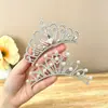 Peine para el cabello de niños, accesorio de corona, tocado de boda para estudio fotográfico, peine para el cabello con pedrería, accesorio para el cabello, corona de princesa de perlas al por mayor