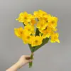 Narcisos Artificiais - Flores Falsas Luxuosas de Alta Qualidade, Pacote com 6 Peças, Decoração de Casa, Decoração de Casamento
