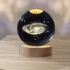 Venta Directa de Fábrica Mayorista Sistema Solar Galaxia Creativo 3D Grabado Láser Bola de Cristal Adorno Luz de Noche