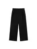 Pantalones de pana de color liso, peso pesado, corte holgado, estilo de pierna recta, adecuados para otoño, para hombres y adolescentes, negros, con buena caída, ideales para ir al trabajo y para uso casual