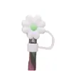 Taza de Agua Tapa para Popote a Prueba de Polvo Cubierta de Popote Flor de Crisantemo Pequeña Tapón de Flor de Goma Suave PVC Diámetro Grande 10mm