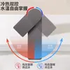 Grifo para Lavabo Espesado de Acero Inoxidable Color Gris Pistola para Agua Caliente y Fría, Grifo para Lavabo de Baño de Doble Uso, Monomando Antisalpicaduras