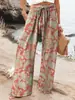2026 Ropa de Mujer Transfronteriza Amazon Nuevo Cintura Alta Casual Holgado Pierna Ancha Pantalones Y2 Comercio Exterior Estampado Digital