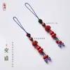Templo Cultural e Criativo Atacado Natural Lótus Vermelho Cabaça Pingente Novo Estilo Chinês Fu Lu Mian Mian Corrente de Celular Ornamento Estilo Chinês
