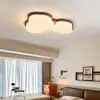 Luminária de teto estilo francês mid-century modern, cor creme, formato de nuvem, para sala de estar, luz principal, retrô, agradável aos olhos, luz de quarto