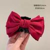 Horquilla de doble cara con lazo para otoño e invierno, accesorio para el pelo para la parte posterior de la cabeza para mujer, horquilla con clip de tiburón grande de alta calidad