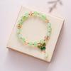 Nueva Joyería de Cerámica Color Caramelo Pulsera de Cuentas Completas Pulsera Femenina para Estudiante Elástica No se Desvanece Pulsera Antigua