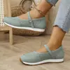 Zapatos Mary Jane simples casuales de estilo europeo y americano en stock para mujer, punta redonda, huecos, cómodos, de suela gruesa, zapatos de un solo color