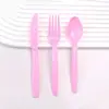 Cubiertos de Plástico Desechables de PP Ecológicos para Pastel, Tenedor y Cuchara, Fiesta de Cumpleaños, Comida, Actividad de Integración de Equipo, Picnic, Juego de Vajilla Portátil