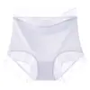 Ropa interior de seda de hielo ultra delgada de cintura alta para talla grande, nueva de verano, con entrepierna antibacteriana de seda de hielo, bragas de seda de hielo para mujer