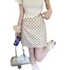 Minifalda de lunares estilo Hepburn, vestido de verano para mujer, falda de moda de este año, alta gama, petite, falda de línea A de cintura alta