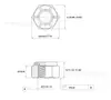 6 # ~1-1/2 Rosca Gruesa Rosca Fina Grado Americano 2 Galvanizada Tuerca de Seguridad de Nylon Grado 8.8 Grado Británico Tuerca Antiaflojamiento 10.9