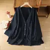 Chaqueta Cortavientos Retro con Cuello en V 2026 Otoño Nueva Casual Versátil Holgada Talla Grande Sensación de Alta Gama Top