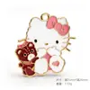 Venta Caliente Transfronteriza Dibujos Animados Sanrio Gato Kt Esmalte Aleación Colgante Joyería Collar Accesorio Componentes para Joyería DIY