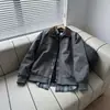 Chaqueta retro americana Detroit, colección de otoño para hombre, diseño de corte limpio, cuello estilo béisbol, chaqueta de trabajo de lona lavada