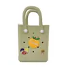 Bolsa Eva de Gelatina Pode Ser Acessórios DIY, Bolsa com Furos, Bolsa Fofa para Férias de Verão na Praia, Bolsa de Mão Simples para Mulheres, Versátil