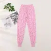 Pantalones largos de algodón elástico para mujer de mediana edad y anciana, cintura larga, talla grande, venta al por mayor
