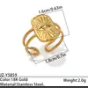 Anillo Retro Europeo y Americano de Acero de Titanio con Perla de Imitación Ojo de Diablo, Anillo de Corazón Bicolor, Joyería Apilable de Nicho de Acero Inoxidable