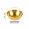 Acero Inoxidable Redondo Dorado Tazón para Salsa Cuchara Juego de 16 Piezas Plato para Condimentos Tazón para Salsa con Juego de Cucharas Pequeñas Tazón para Mascarilla Facial
