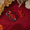 Ano novo vermelho unha jóias estilo chinês fu personagem fortuna usar prego arco pingente corrente acessórios para unhas