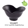 Vajilla para hot pot japonés plato creativo de plástico negro para snacks de salsa de soja cuenco de inmersión de melamina imitación porcelana plato para condimentos