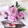 Ramo de Bolas Bobo de Moda, Rosa Artificial Corto Decoración Creativa para Mesa, Decoración de Flores Artificiales, Flor Artificial DIY