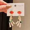 Pendientes de Borla Ovalados de Circonita de Lujo Ligero Aguja de Plata, Pendientes Únicos de Nicho de Gama Alta, Accesorios para Orejas Exagerados de Moda Simple