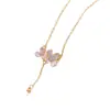 Base para Colgante DIY Estilo Nuevo Mariposa Dulce Flor Calabaza Nácar Natural Cadena para Clavícula Accesorios de Perlas Venta al por Mayor