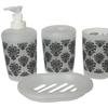 Juego de baño caliente de 4 piezas, juego de baño de plástico de 4 piezas juego de baño estampado de 4 piezas juego de baño de 4 piezas