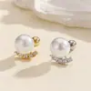 Pendientes de Aro Populares de Nicho de Amazon, Tornillos para Orejas Perforadas, Pendientes Versátiles Súper Brillantes Oscuros de Moda y Geniales para Hombres y Mujeres