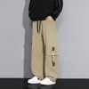 Nuevos pantalones de trabajo elásticos de otoño para hombre, marca de moda, estilo deportivo enérgico, pantalones largos de talla grande, pantalones rectos versátiles para el uso diario
