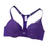 Sujetador push-up estilo T-back con cierre frontal Zeriluna, suave y cómodo de llevar, encaje elegante, disponible en varios colores