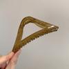 Clip de tiburón para recogido, estilo coreano, sencillo, estilo frío, temperamento perezoso, color gelatina translúcida, forma triangular redonda