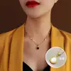 Collar de Acero de Titanio Inoxidable con Números Romanos para Mujer, Tendencia de Internet, Popular, Diseño de Nicho, Cadena para Clavícula de Suéter 18K ins2024