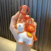 Llavero de Mascota Rojo Colgante para Bolsa de Año Nuevo Llavero de Pareja para Coche Día de Año Nuevo Pequeño Regalo Al por Mayor