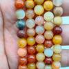 Cuentas de piedra roja de copo de nieve de abeto natural, accesorios de bricolaje hechos a mano, botón semiacabado, cuentas redondas, cuentas dispersas