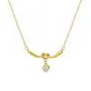 Collar de Amor con Nudo de Corazón Estilo Coreano para Niña Cadena de Clavícula Hueca con Forma de Corazón de Lujo Ligero de Gama Alta Cadena de Collar Elegante