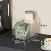 Caixa de Armazenamento de Copos de Papel Descartáveis Cafeteria Loja de Chá com Leite Quiosque Bar Porta-Palitos Guardanapo de Papel Saquinho de Chá Porta-Cápsulas de Café