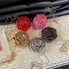 Bolso de Mano de Lujo Plateado con Flor para la Noche Mujeres 2026 Nuevo Moda de Verano Personalidad Bolso Cruzado Elegante Bolso de un Solo Hombro