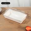 Pastel Famoso en Internet Caja Transparente para Hornear Pastelería Rectangular Pan Pastelería de Nieve Caja de Embalaje Pastelería de Hilo de Carne Caja de Papel-Plástico